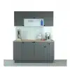 160 cm Antrasit Mdf Tezgah Mutfak Dolabı BC 09