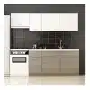 220 cm Antrasit Beyaz Mutfak Dolabı BC 04