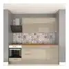 240 cm Krem Kahve Mutfak Dolabı BC 12