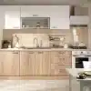 270 cm Ahşap Beyaz Mutfak Dolabı BC 08