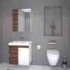 65 cm Ceviz Beyaz Banyo Dolabı BC 16