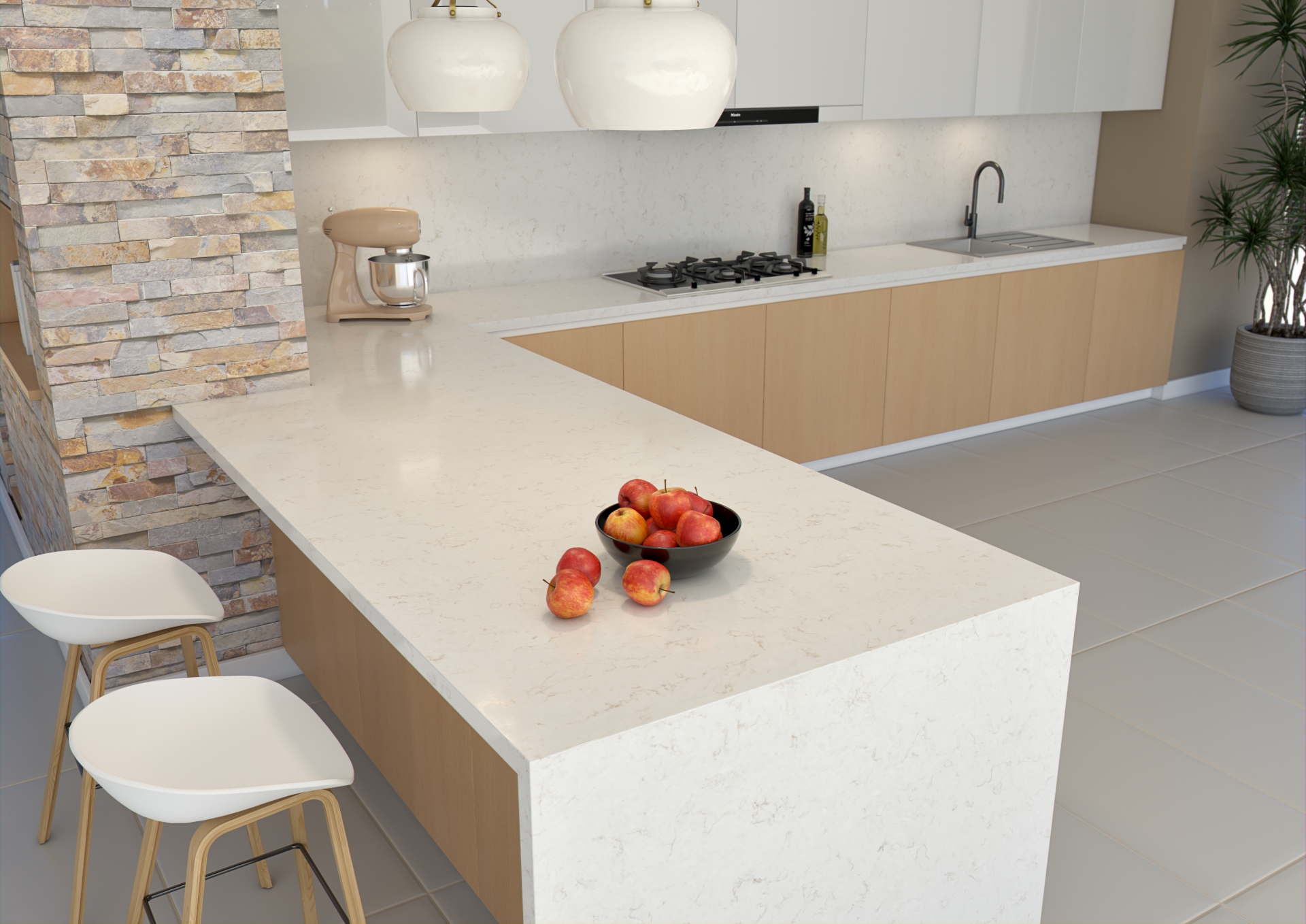 Alinda Mutfak Tezgahı Mermerit Modeli - Görsel 4