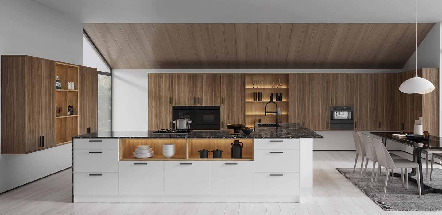 Ahşap Görünümlü Mutfak Dolabı