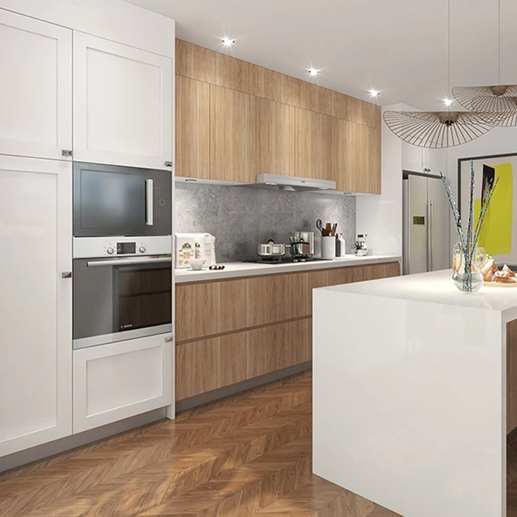 Modern Beyaz Ahşap Mutfak Dolabı